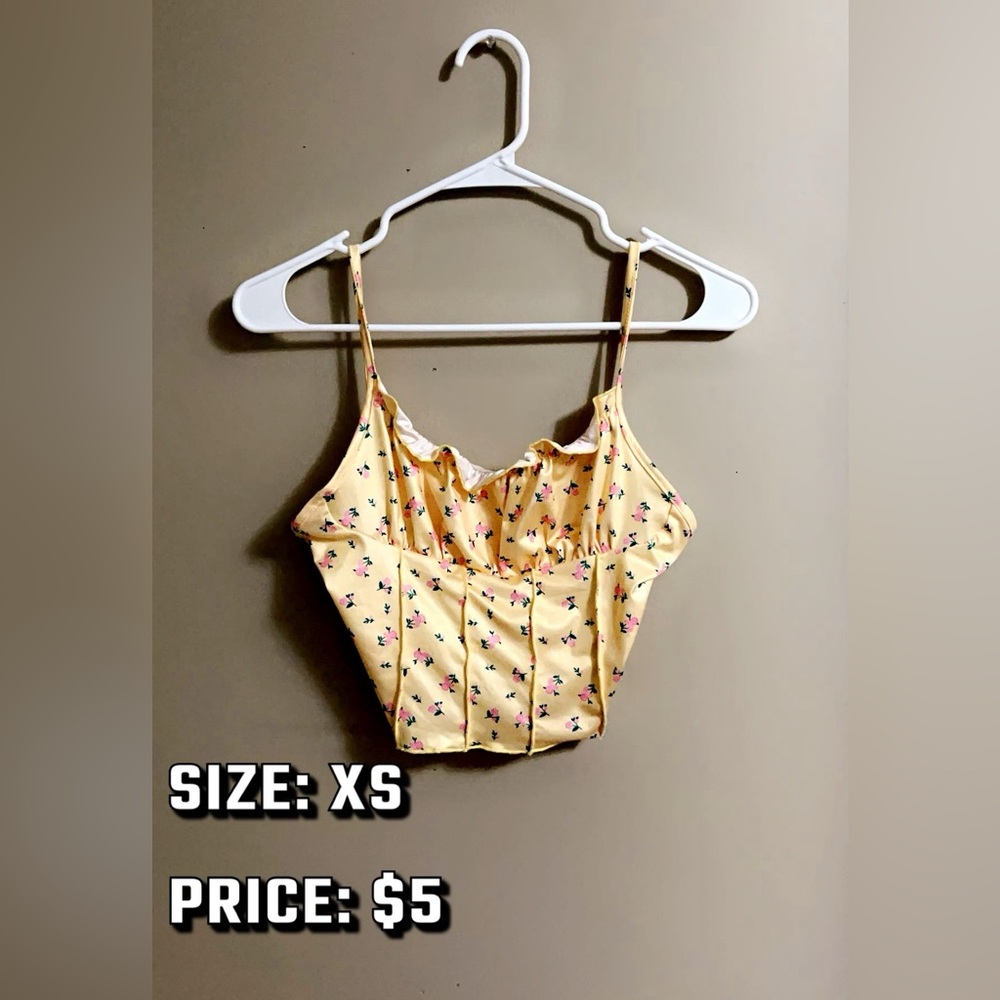 Yellow Floral Camisole Top